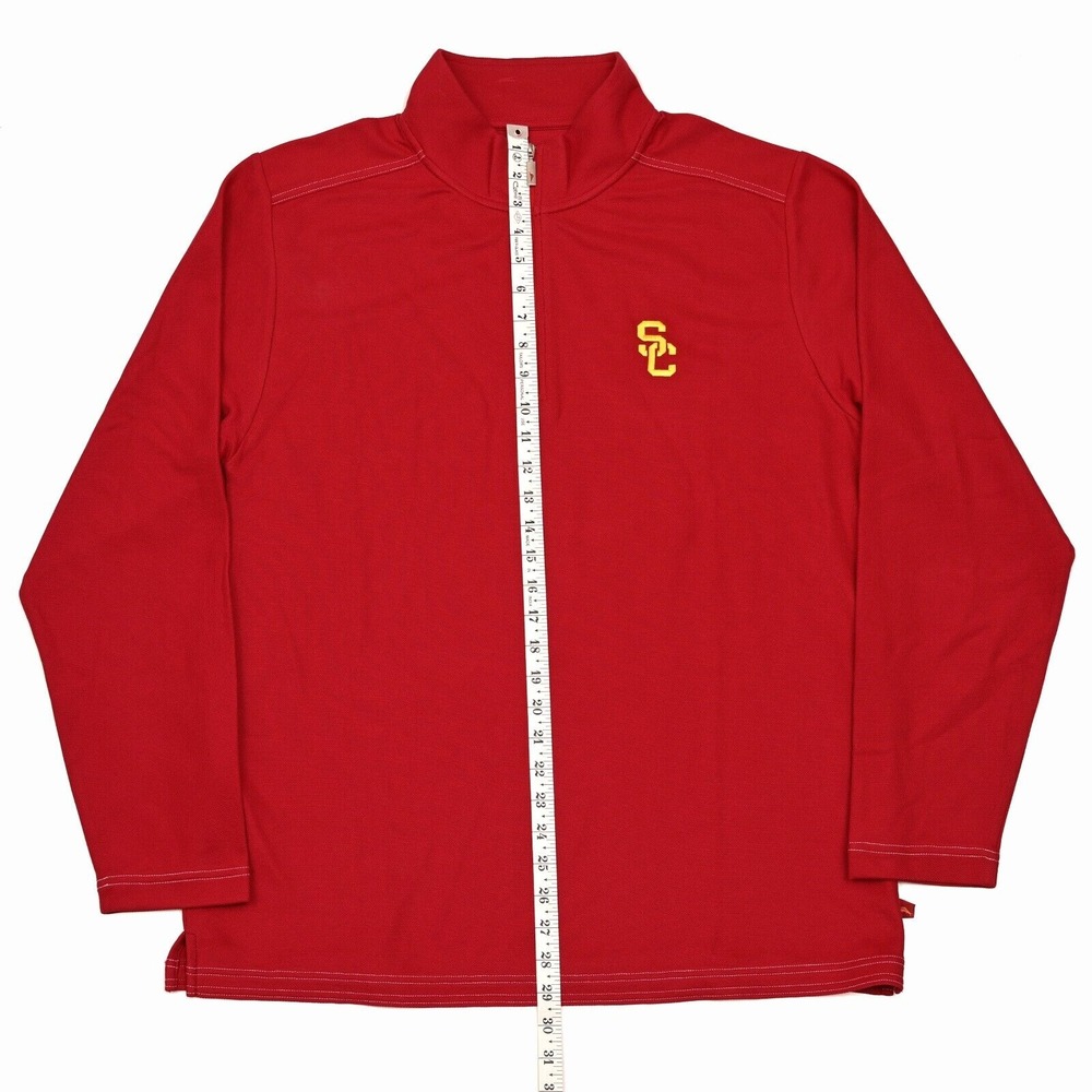Tommy Bahama Island Zone USC Trojans Pullover 1/4 Zip Mens Large Casual Fight On - Picture 3 of 7